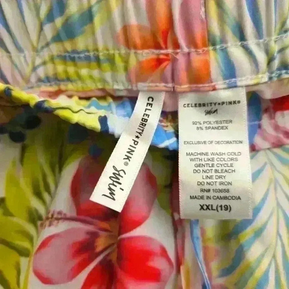 Celebrity Pink Swim Floral Tropical Board Short,Size XXL NWT - Picture 4 of 4
